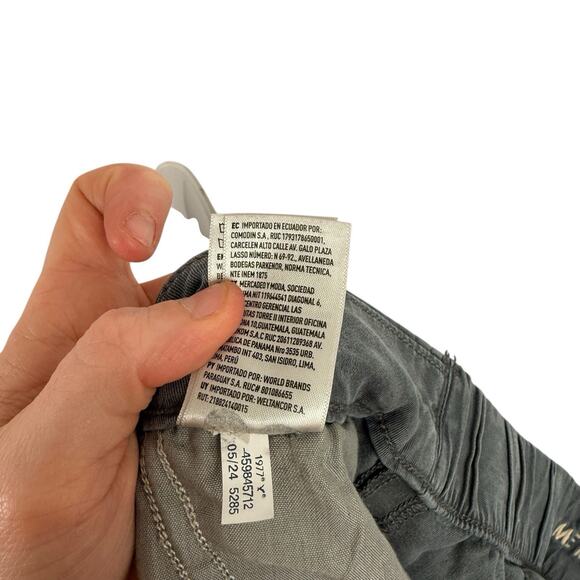 American Eagle Mid Rise Baggy Wide Leg Cargo Pants Blue Boho Y2K Womens 10 - Picture 10 of 10